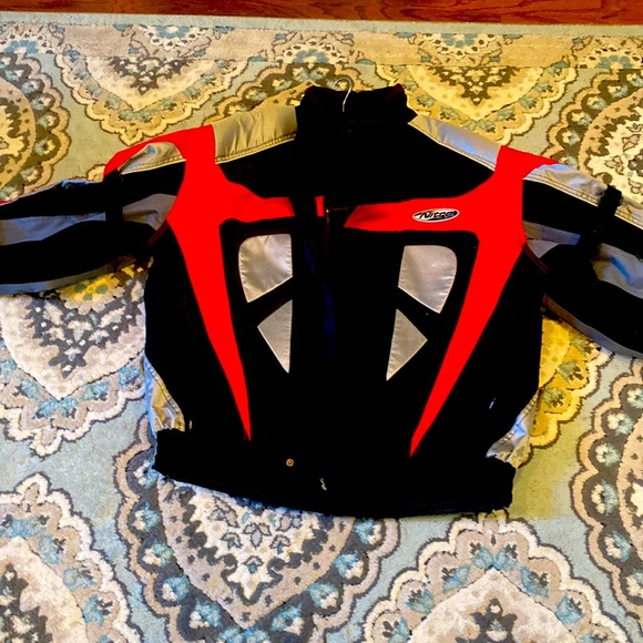Nitro Mens riding jacket safety Padding. Large black,red, silver - Picture 1 of 14